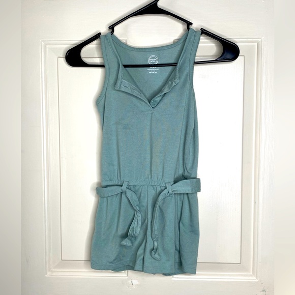 Mint Green Girls Toddler Romper Size Xs 4-5 - Picture 1 of 4